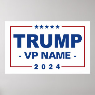 Poster Vice-presidente da Trump Personalizada 2024