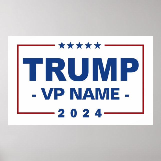 Poster Vice-presidente da Trump Personalizada 2024 (Frente)