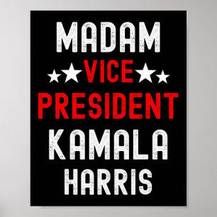Poster Vice-Presidente Kamala Harris Camisa Feminista. He