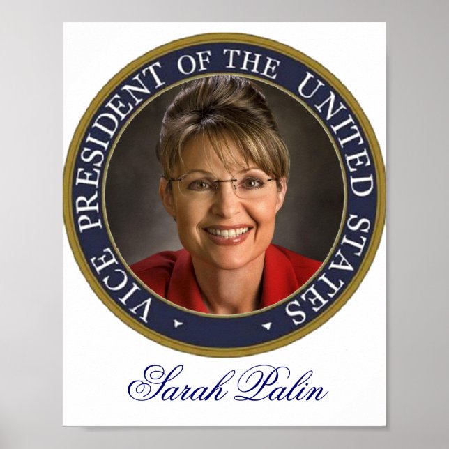 Poster Vice-presidente Sarah Palin (Frente)