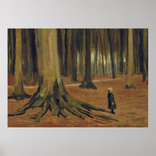 Poster Vicente van Gogh - Garota no bosque