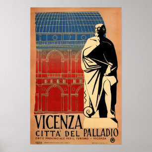 Poster VICENZA Cidade de Palladio Arquitetura Itália Via