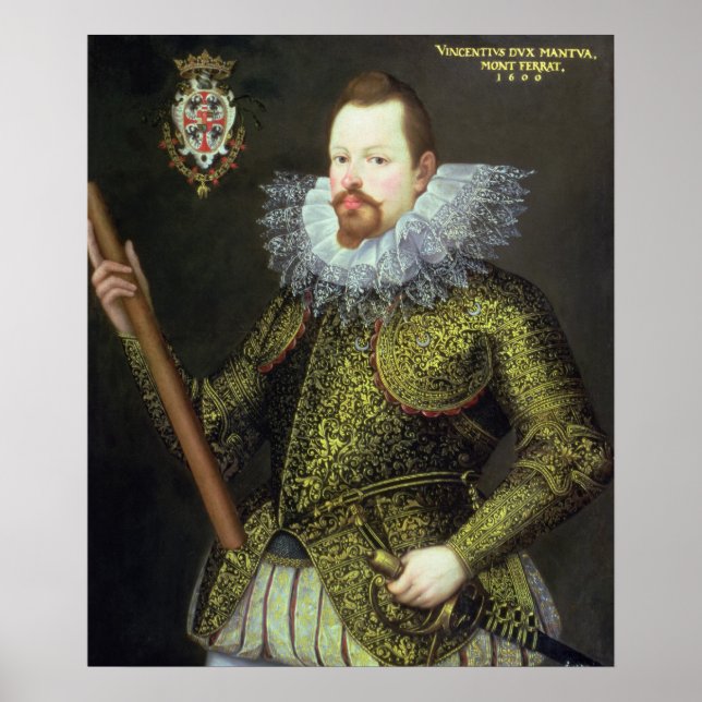 Póster Vicenzo Gonzaga, Duque de Mântua, 1600 (Frente)