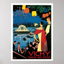 Póster Vichy France Viagens vintage