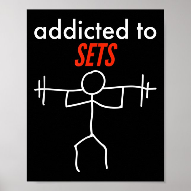 Poster Viciado Em Define Um Engraçado De Formação De Gym  (Frente)