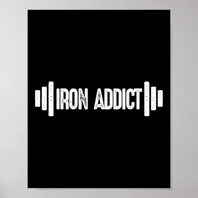 Poster Viciado em Ferro Humor de Gym Bodybuilding (Frente)