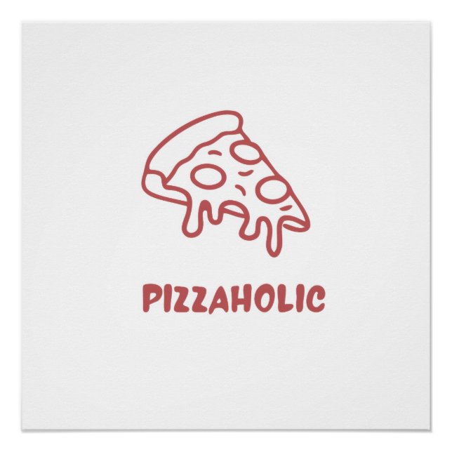 Póster Viciado em pizza (Frente)