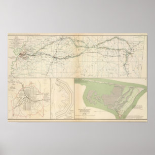 Poster Vicksburg Meridian, Miss