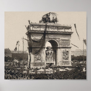 Poster Victor Hugo 1885 - l'Arc de Triomphe Paris -
