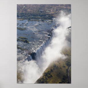 Poster Victoria Falls, Rio Zambesi, Zâmbia -