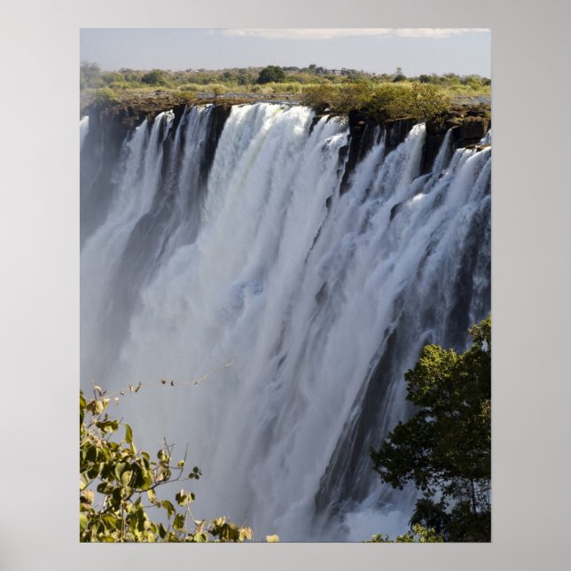 Póster Victoria Falls, Rio Zambesi, Zâmbia. (Frente)