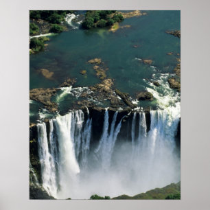 Poster Victoria Falls, Zâmbia para a fronteira com o Zim