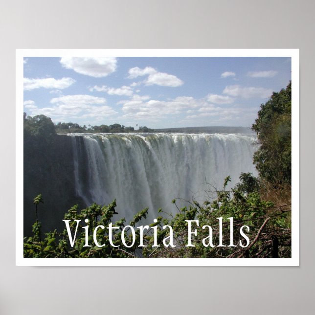 Póster Victoria Falls, Zâmbia, Zimbabué (Frente)