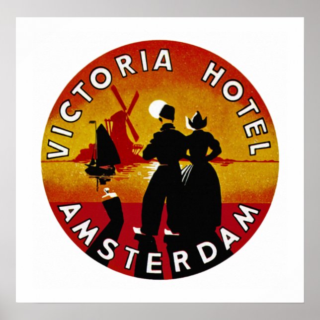 Póster Victoria Hotel Amsterdam (Frente)
