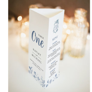 Poster VICTORIA Regency Blue French Garden Tri Menu Fold