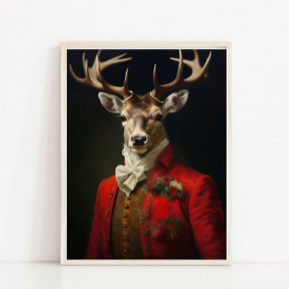 Poster Victorian Animals Portrait, Royal Animal Painting,