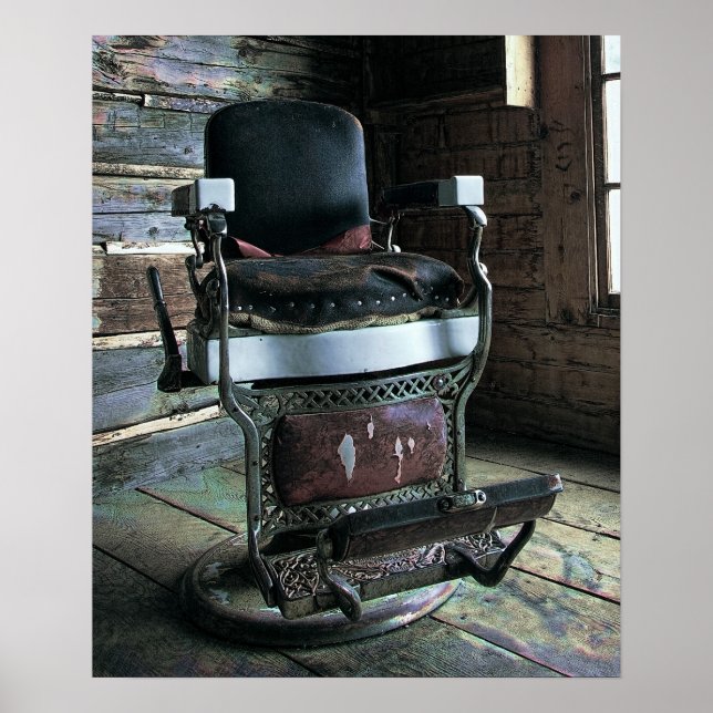 PÓSTER VICTORIAN BARBER CHAIR (Frente)