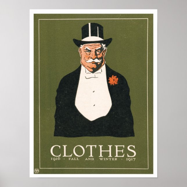 Póster Victorian Gent Ad Fall/Winter 1916/1917 Art Impres (Frente)