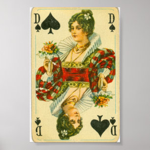 Poster Victorian Queen of Spades