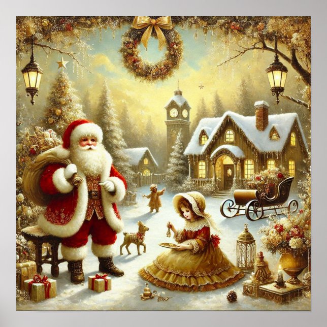 Poster Victorian Santa Claus (Frente)