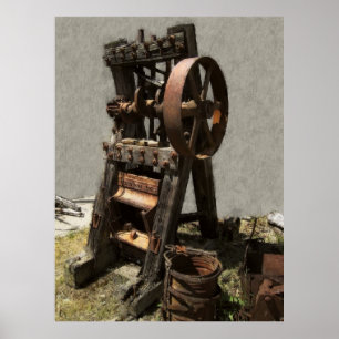 Poster VICTORIAN STAMP MILL for DOURADO MINING