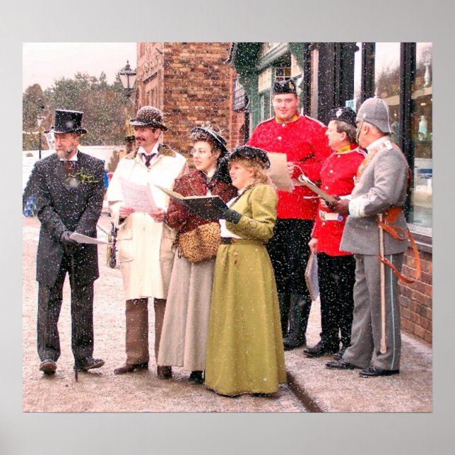 PÓSTER VICTORIANO CHRISTMAS CAROL SINGERS (Frente)