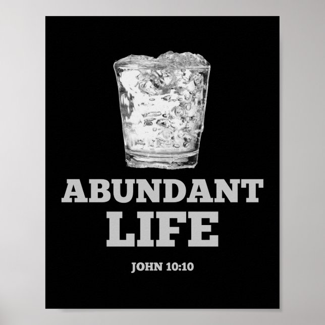 Poster Vida Abundante - John 10:10 (Frente)