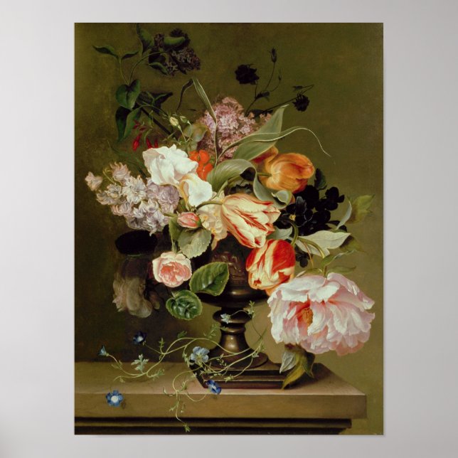 Poster Vida contínua com flores (Frente)