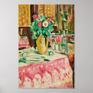 Poster Vida contínua com Rosas George Leslie Hunter
