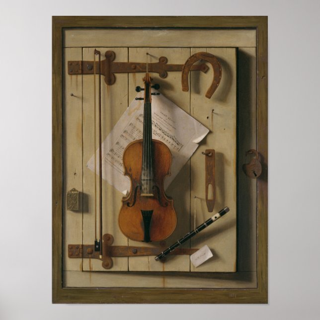 Póster Vida contínua, Violino e Música (Frente)