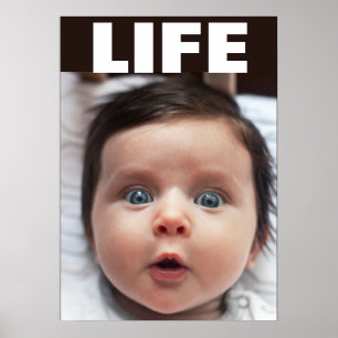POSTER VIDA CRIANÇA DE BEBÊS AZUL PRÓ-VIDA