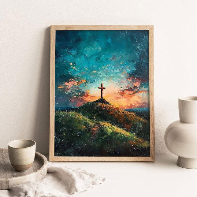 Poster Vida Cristã, Pintura Cristã Digital, Cristo (Criador carregado)