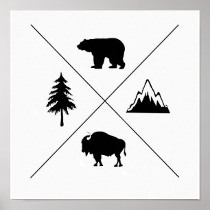 Póster Vida da montanha