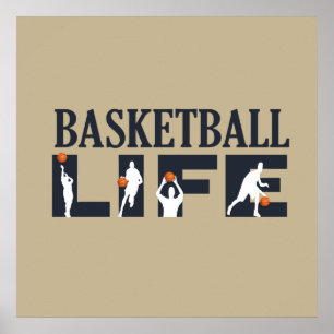 Poster vida de basquete