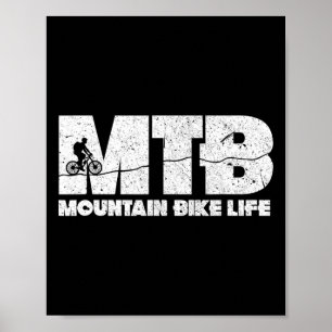 Poster Vida de Bicicleta de Montanha Mtb Ciclismo Ciclist