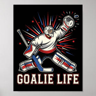 Poster Vida de goleiro gelo engraçado goleiro de hóquei