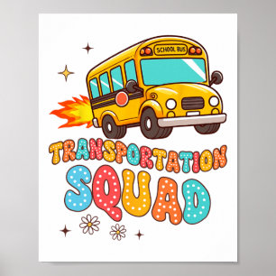 Poster Vida de Motorista de Ônibus Escolar Transporte Ôni