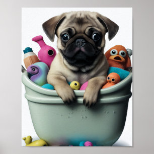 Poster Vida de Pug: Uma Aventura Ensaboada na Banheira