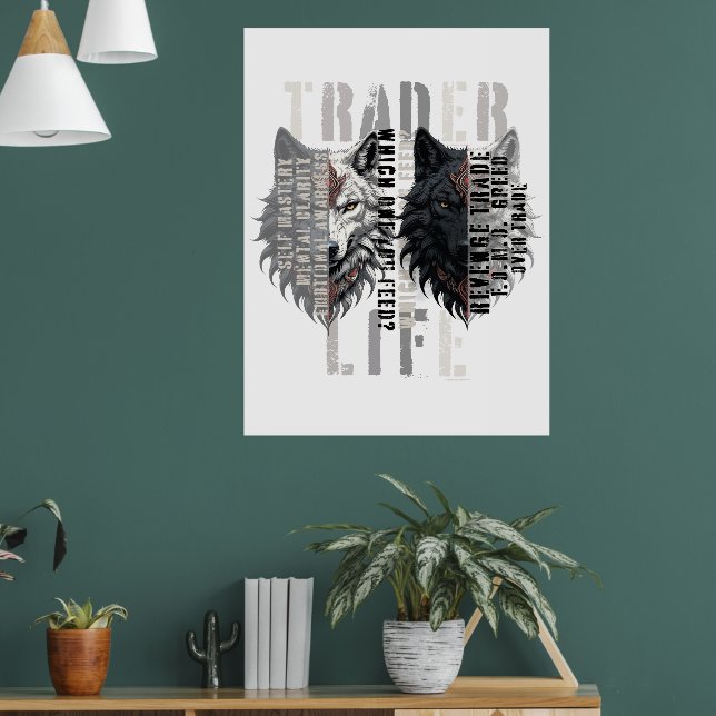 Poster Vida de trader | Lobo | Ambos os lados (Sala de Estar 1)