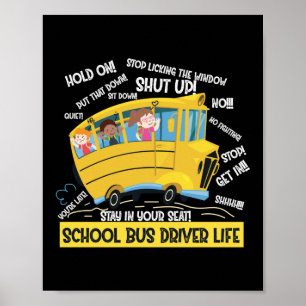 Poster Vida do driver do ônibus escolar