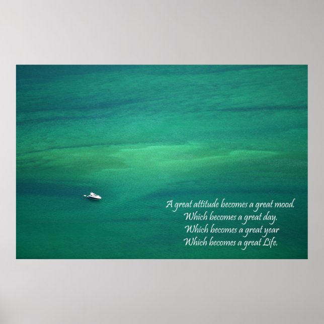Poster Vida do Excelente de atitude do excelente (Frente)