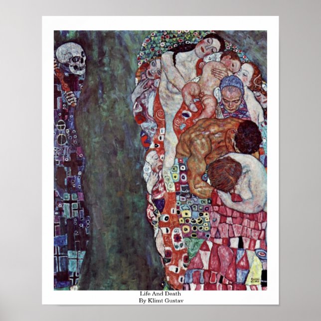 Póster Vida E Morte Por Klimt Gustav (Frente)