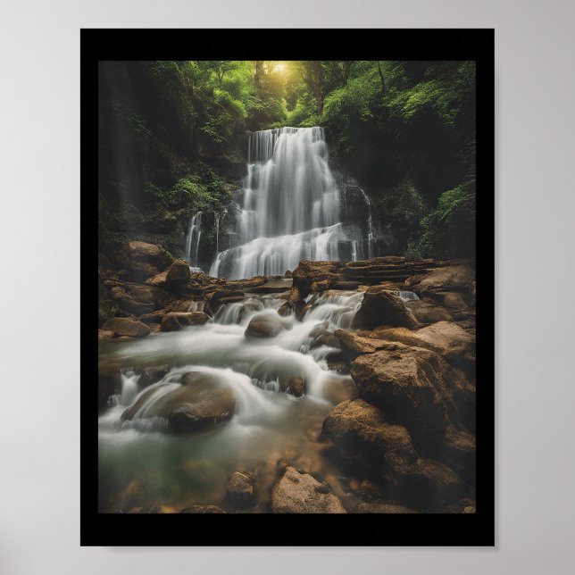 Poster Vida em Estilo de Cachoeira_ Quedas Pastel e Chama (Frente)