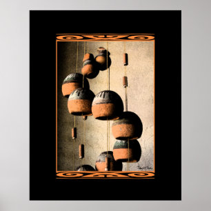 Poster Vida espiralada dos carrilhões de vento da argila