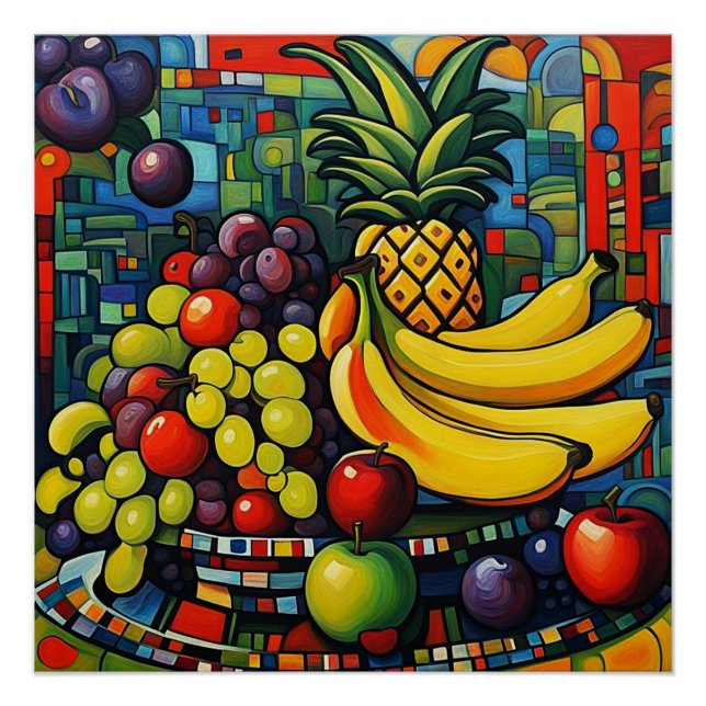 Póster Vida estática com a fruta 3 (Frente)