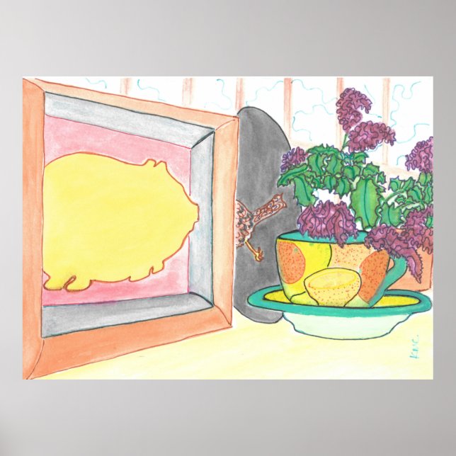 Poster Vida Estática Com Cookie De Porcos (Frente)