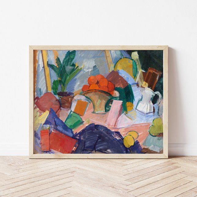 Poster Vida Estática com Laranjas em um Cesto | Edvard We (Criador carregado)