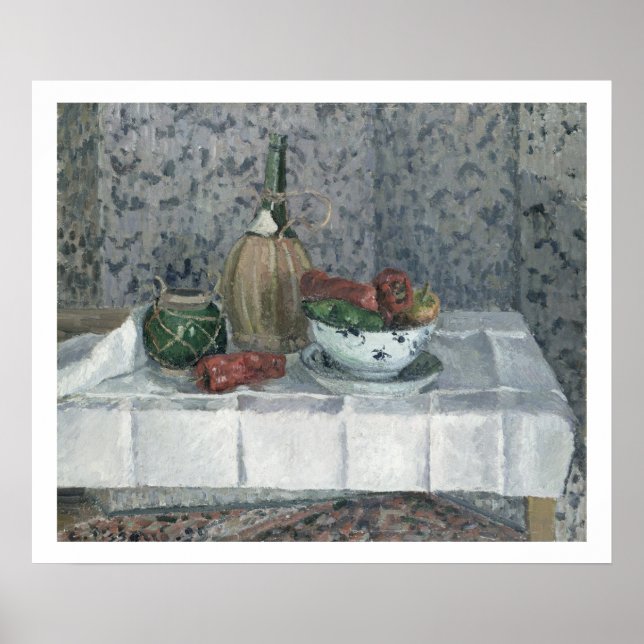 Poster Vida Estática com Pimentos, 1899 (óleo na canvas) (Frente)