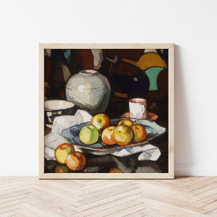 Poster Vida Estática, Maçãs e Jar Samuel John Peploe
