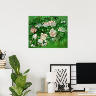 Póster Vida estática: Rosas rosa por Vincent van Gogh